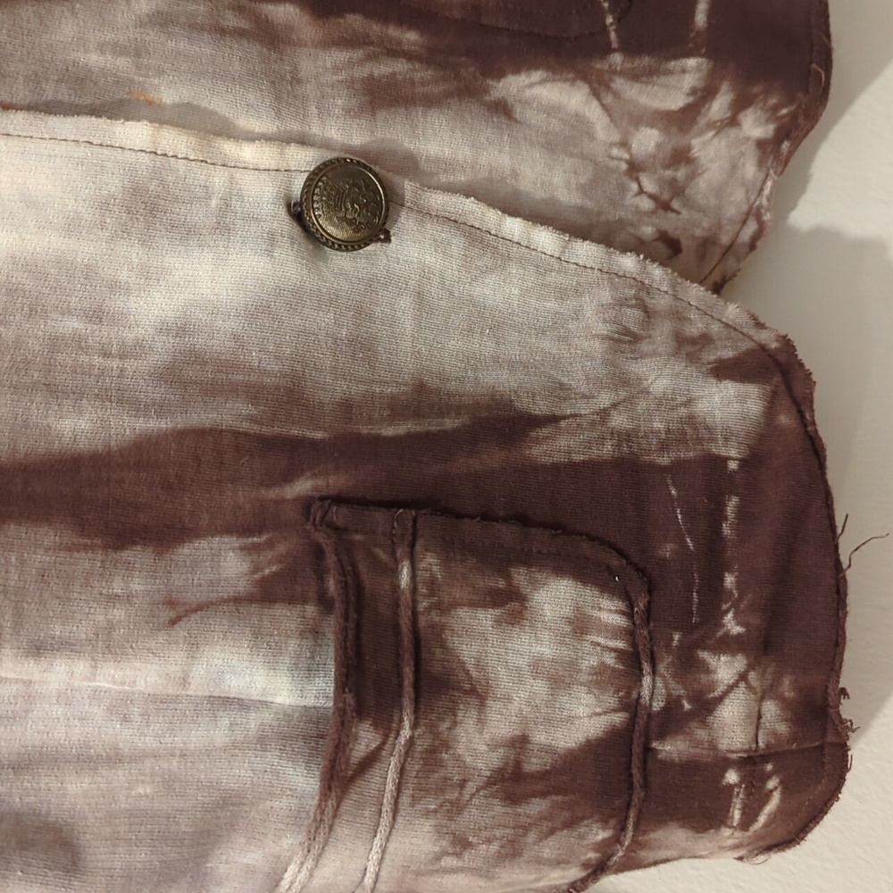 Tie-Dye Brown & Cream Blaser Size M - Picture 4 of 6